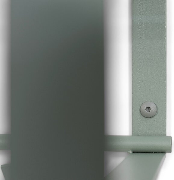 Szarozielony metalowy wieszak ścienny z półką 100 cm Rex – Spinder Design