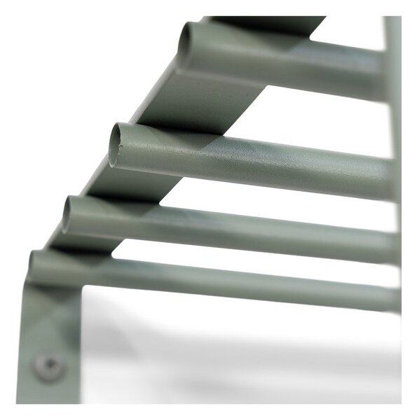 Szarozielony metalowy wieszak ścienny z półką 100 cm Rex – Spinder Design