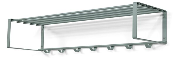 Szarozielony metalowy wieszak ścienny z półką 100 cm Rex – Spinder Design