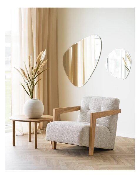 Okrągły stolik z litego drewna dębowego w naturalnym kolorze ø 70 cm Jena – House Nordic