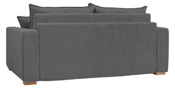 Szara sztruksowa rozkładana sofa 225 cm Augustin – Bobochic Paris