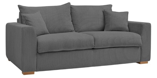 Szara sztruksowa rozkładana sofa 225 cm Augustin – Bobochic Paris