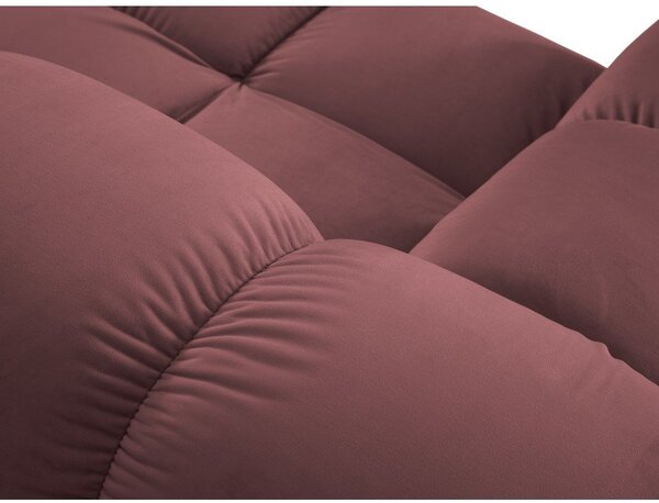 Różowa aksamitna sofa 379 cm Bellis – Micadoni Home