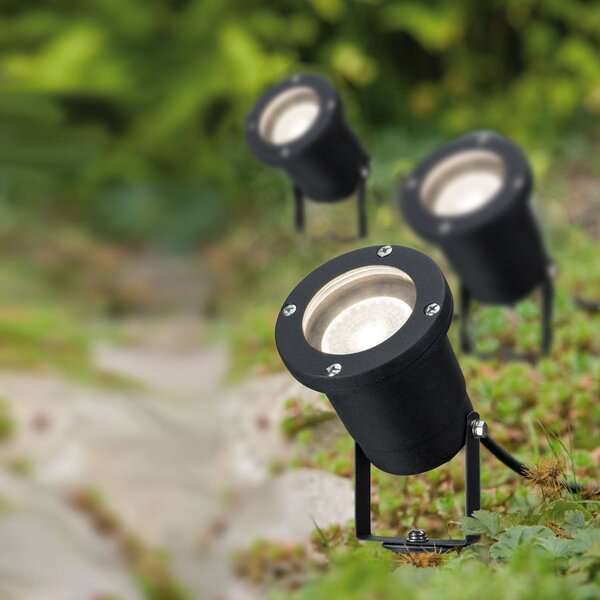 Paulmann Special Line LED-Erdspieß, zestaw 3 sztuk, GU10, czarny, aluminium
