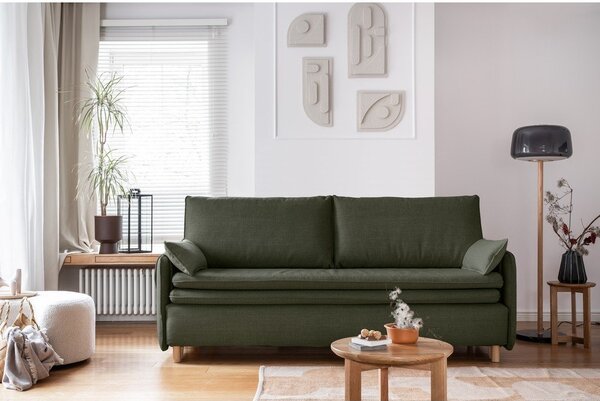 Zielona rozkładana sofa 207 cm Simon – Miuform