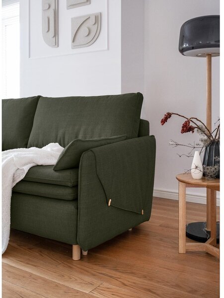 Zielona rozkładana sofa 207 cm Simon – Miuform