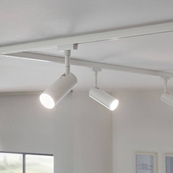 Paulmann URail Tubo spot LED, biały, biały / opal, salon / jadalnia, metal