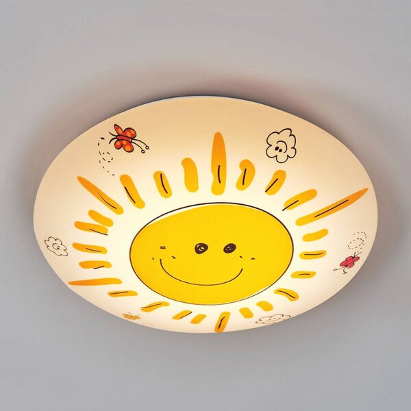 Niermann Standby Lampa sufitowa SUNNY, żółty / pomarańczowy, pokój dziecięcy, tworzywo sztuczne