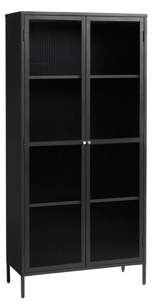 Czarna metalowa witryna 90x190 cm Bronco – Unique Furniture