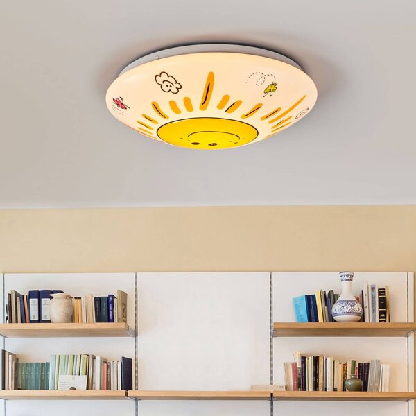 Niermann Standby Lampa sufitowa SUNNY, żółty / pomarańczowy, pokój dziecięcy, tworzywo sztuczne