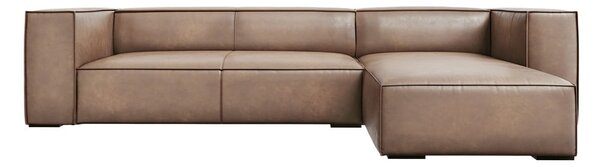 Jasnobrązowy skórzany narożnik (prawostronny) Madame – Windsor & Co Sofas