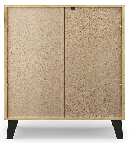 Komoda z 3 szufladami do sypialni dąb artisan + kaszmir G2-S61