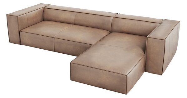 Jasnobrązowy skórzany narożnik (prawostronny) Madame – Windsor & Co Sofas