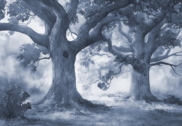 Fototapeta Grupa drzew z wieloma gałęziami, Fototapety Natura, Popularne Fototapety, w01182v2 - Tapeko.pl