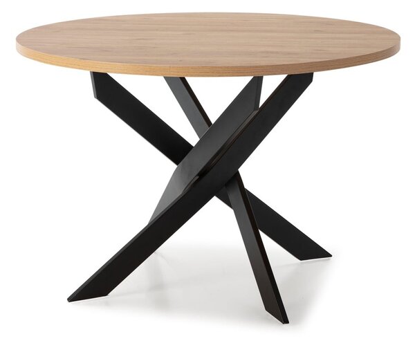 Okrągły stół z blatem w dekorze dębu 120x120 cm Ther – Marckeric