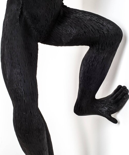 SELETTI Kinkiet zewnętrzny LED Monkey Lamp, lewa czarna Lamp, czarny, tworzywo sztuczne, design