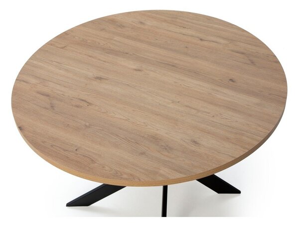 Okrągły stół z blatem w dekorze dębu 120x120 cm Ther – Marckeric
