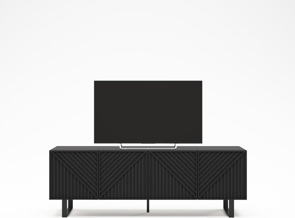Czarna szafka pod TV 161x55x35 cm Peta – Marckeric
