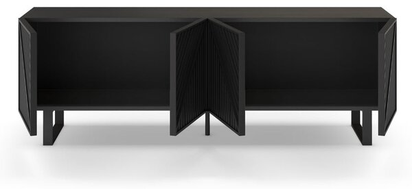Czarna szafka pod TV 161x55x35 cm Peta – Marckeric