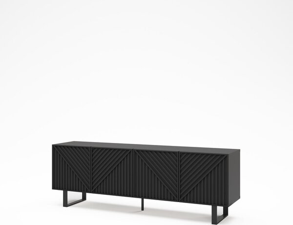 Czarna szafka pod TV 161x55x35 cm Peta – Marckeric