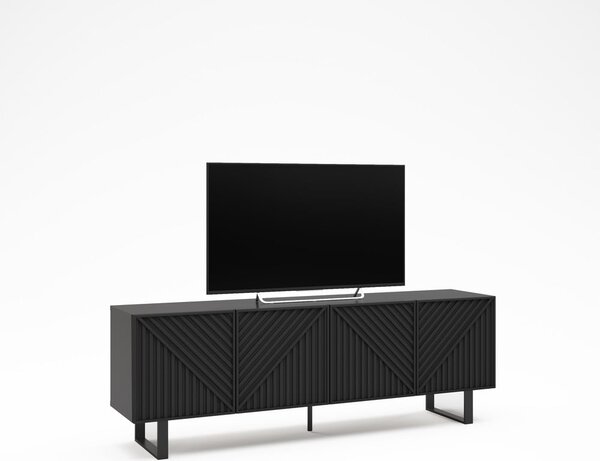 Czarna szafka pod TV 161x55x35 cm Peta – Marckeric