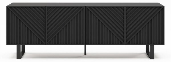 Czarna szafka pod TV 161x55x35 cm Peta – Marckeric