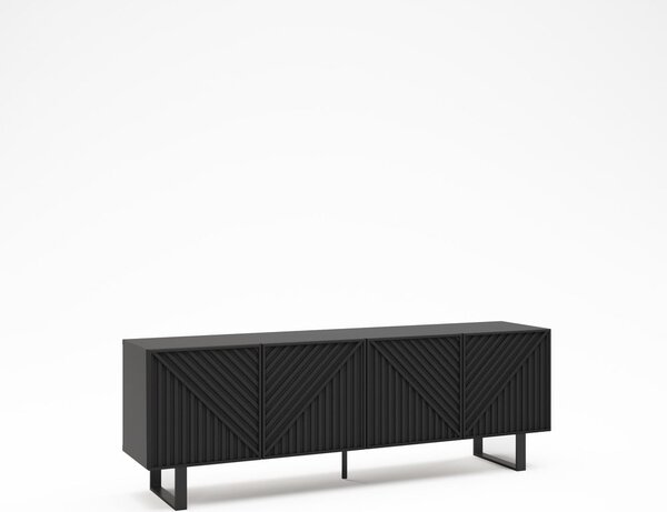 Czarna szafka pod TV 161x55x35 cm Peta – Marckeric