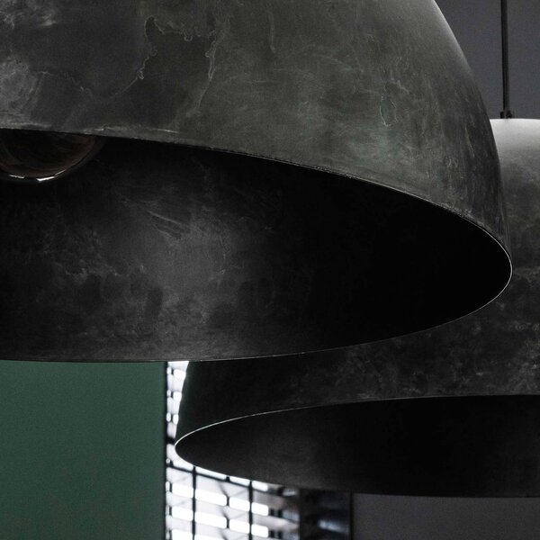 ZIJLSTRA Lampa wisząca Akardien, możliwość ściemniania, czarny, salon / jadalnia, metal, vintage