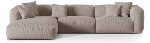 Beżowy narożnik modułowy (lewostronny) Martina – Micadoni Home