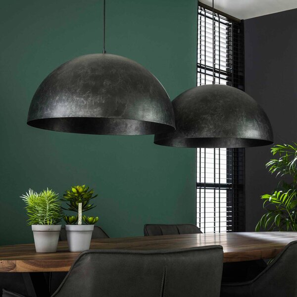 ZIJLSTRA Lampa wisząca Akardien, możliwość ściemniania, czarny, salon / jadalnia, metal, vintage