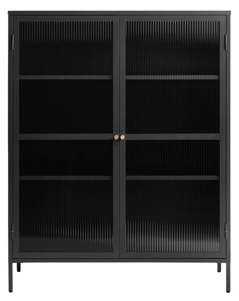 Czarna metalowa witryna 111x140 cm Bronco – Unique Furniture