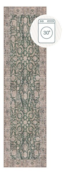 Zielony chodnik odpowiedni do prania 60x230 cm Beau Floral – Flair Rugs