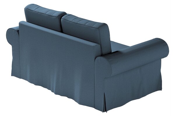 Pokrowiec na sofę Backabro 2-osobową rozkładaną kolor niebieski tkanina strukturalna