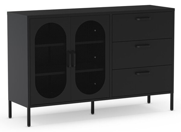 Czarna komoda 140x90 cm Diora – Marckeric
