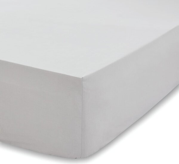 Szare prześcieradło z bawełny organicznej Bianca Organic, 135x190 cm