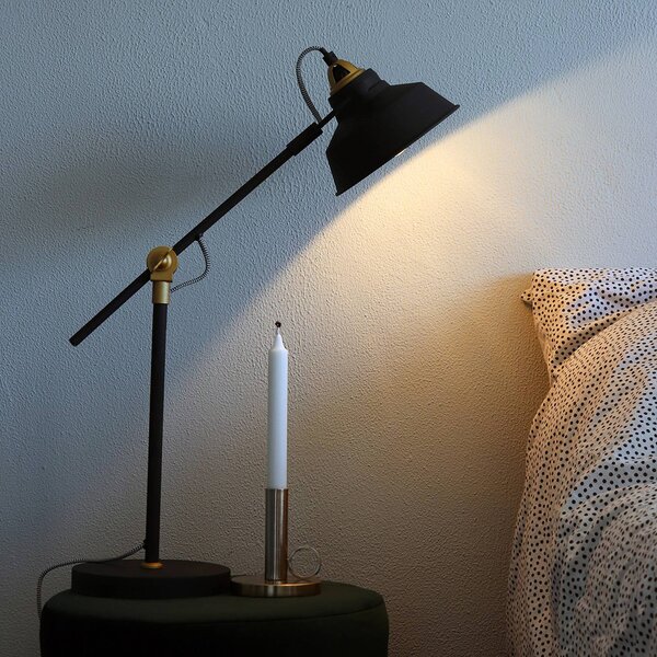 Steinhauer Lampa stołowa Nové, czarny, salon / jadalnia, metal, industrialny