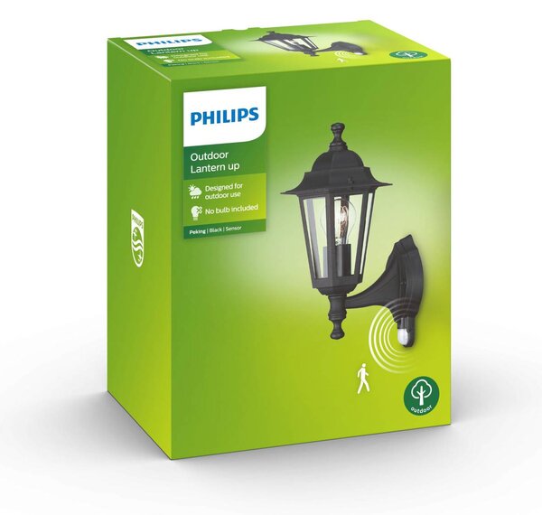 Philips Lampa zewnętrzna z czujnikiem ruchu Peking, możliwość ściemniania, czarny, aluminium