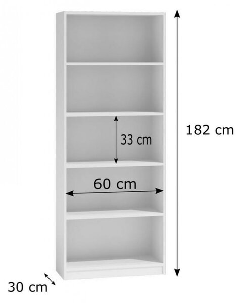Półka na książki 60cm antracyt z dębem artisan | Umeblowana.com