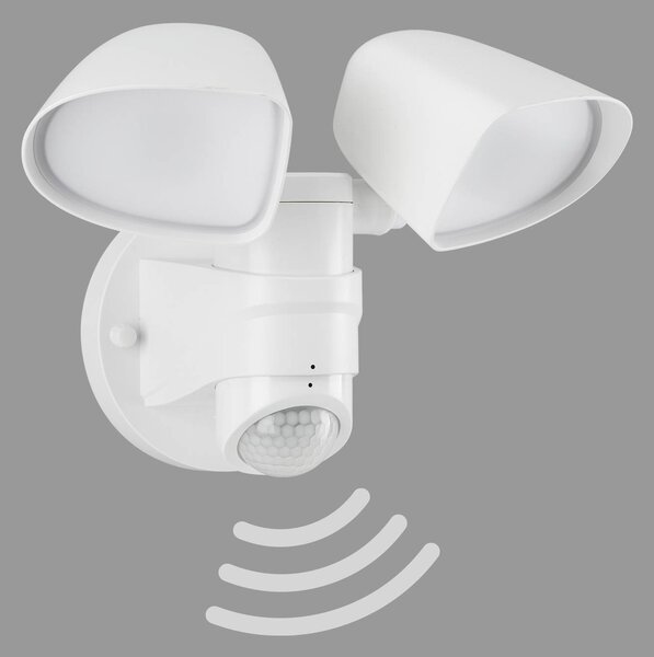 Telefunken Lampa zewnętrzna z czujnikiem ruchu Bilbao, biały / opal, tworzywo sztuczne, nowoczesny