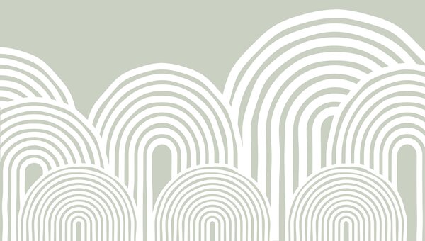 Fototapeta Białe i szare tło z zakrzywionymi liniami, Fototapety 3d z figurami, Popularne Fototapety, w08037v2 - Tapeko.pl