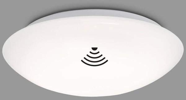 Briloner Plafon z czujnikiem ruchu Elipso, biały / opal, łazienka, tworzywo sztuczne, nowoczesny