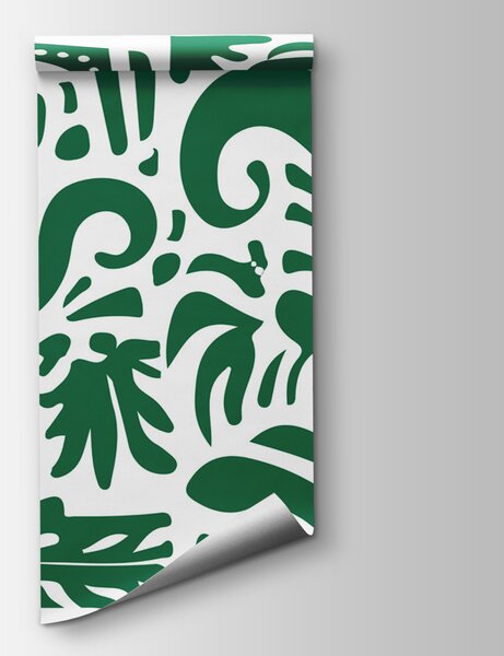 Fototapeta Zielony i biały wzór, Fototapety Natura, Popularne Fototapety, w08139v2 - Tapeko.pl