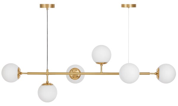 NOWOCZESNA LAMPA WISZĄCA MOSIĘŻNO-BIAŁA CEREDO W6