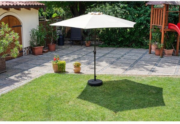 Beżowy parasol ogrodowy bez podstawy Bonami Essentials Sun, ø 300 cm