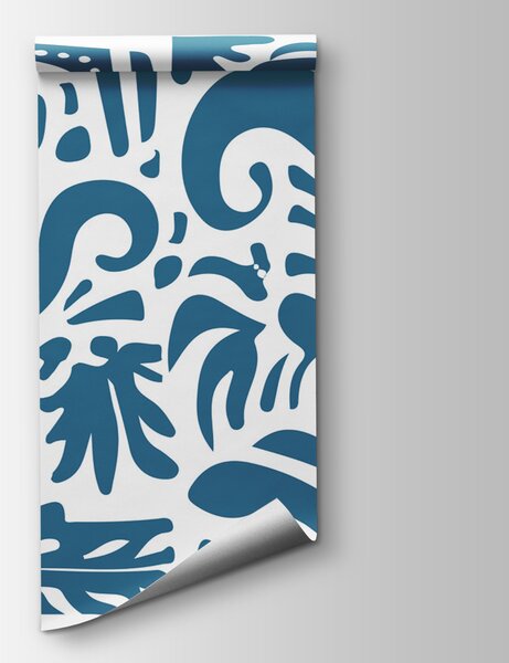 Fototapeta Niebieski i biały wzór, Fototapety design, Popularne Fototapety, w08139v5 - Tapeko.pl