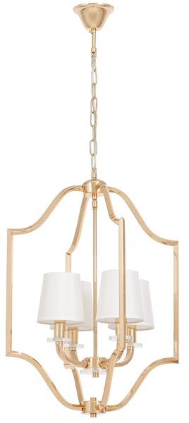 LAMPA WISZĄCA NOWOCZESNA BIAŁO-ZŁOTA ORLANDO W4