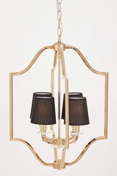 LAMPA WISZĄCA NOWOCZESNA CZARNO-ZŁOTA ORLANDO W4