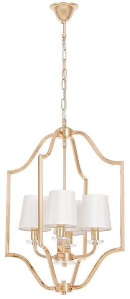 LAMPA WISZĄCA NOWOCZESNA BIAŁO-ZŁOTA ORLANDO W4