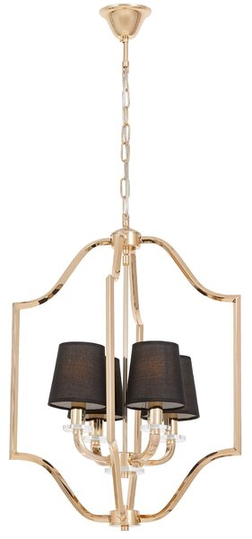 LAMPA WISZĄCA NOWOCZESNA CZARNO-ZŁOTA ORLANDO W4