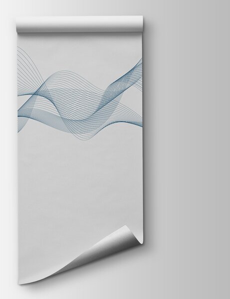 Fototapeta Niebieskie linie na białym tle, Fototapety design, Popularne Fototapety, w08075 - Tapeko.pl